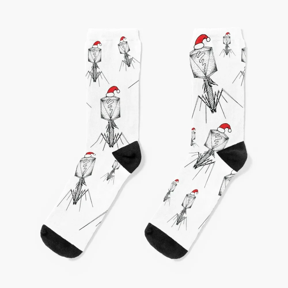 

Happy Christmas! Love from Bacteriophage x Socks bright garter funny sock cartoon anti-slip Socks Man Women's