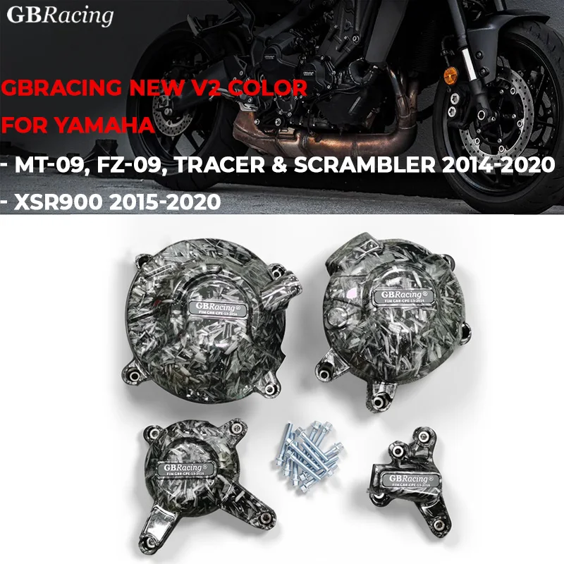 

protector de motor para moto gbracing For YAMAHA MT-09, FZ-09, Tracer & Scrambler Engine Cover Set 2014-2020 engine Cover