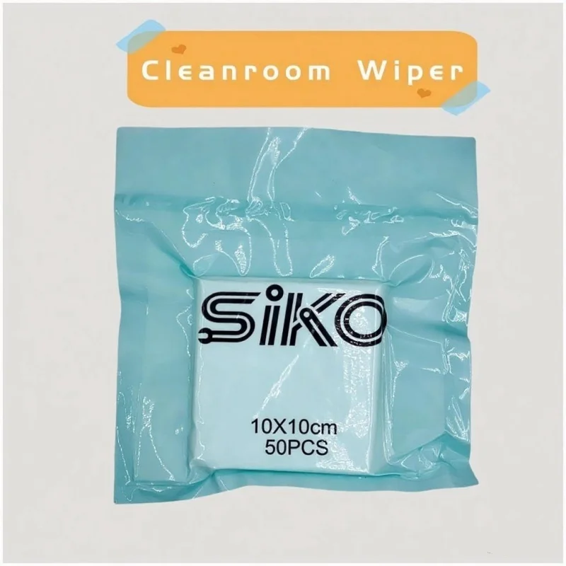 50pcs Premium Dust-Free Cloth Lint-Free Microfiber Cleanroom Wiper for Electronics Phone Laptop PC & Precision Instrument Repair