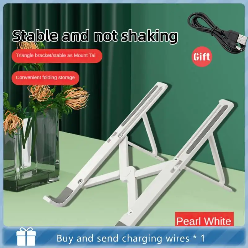 ที่วางแล็ปท็อปแบบพกพาปรับได้พับได้ขาตั้งแท็บเล็ตโน้ตบุ๊คที่รองรับมุมต่ำกว่า17นิ้ว