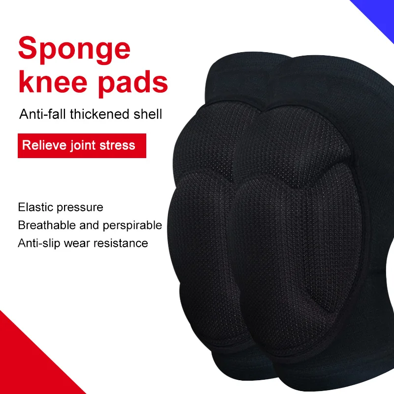 Volleyball Knee Pads Thick Sponge Knee Brace Elastic Compression Knee Sleeves Men Women Dance Kneeling Support Knee Pads