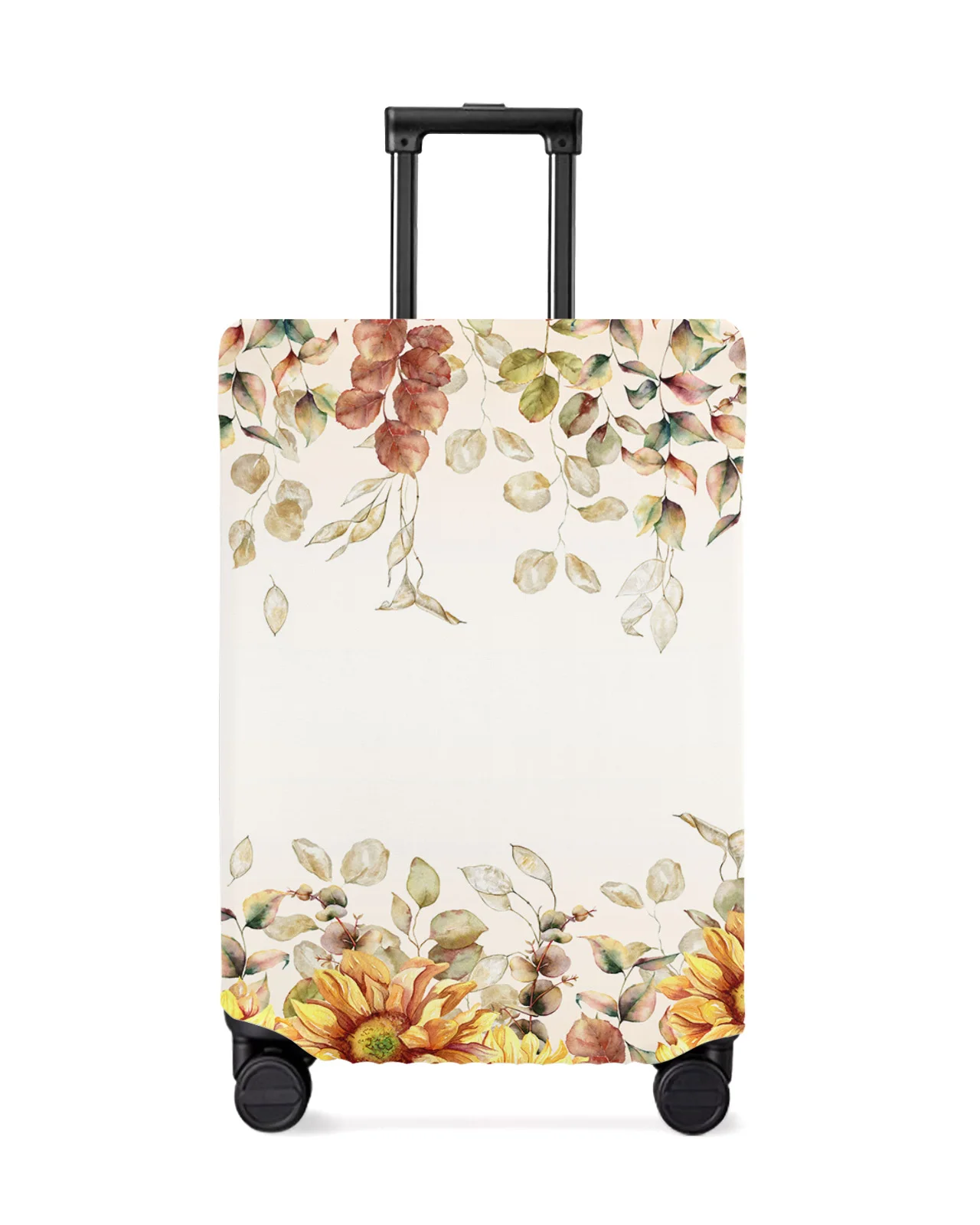 pastoral-style-eucalyptus-leaves-sunflower-plant-luggage-cover-stretch-baggage-dust-cover-for-18-32-inch-travel-suitcase-case