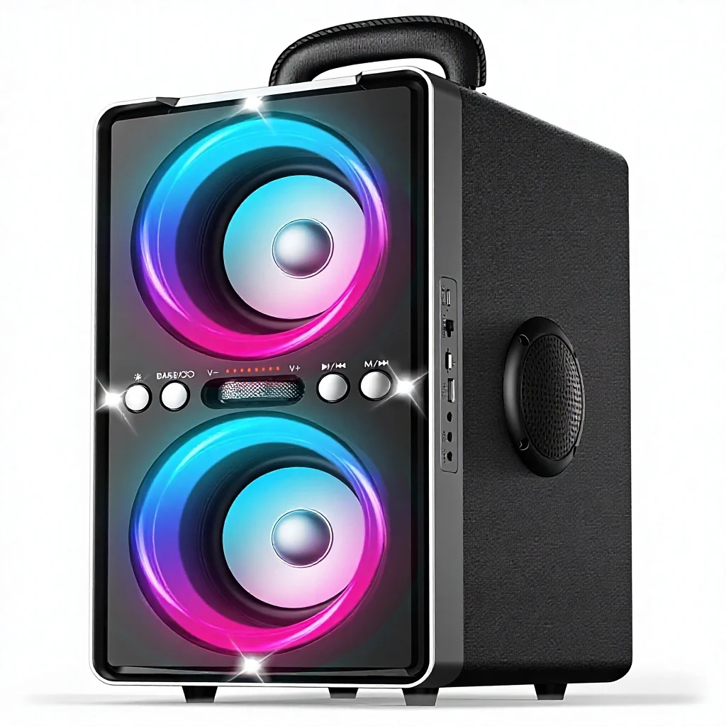 Wireless  speaker 200W peak stereo deep bass 20H playback time TWS fast charging portable handle Boombox RGB  speaker