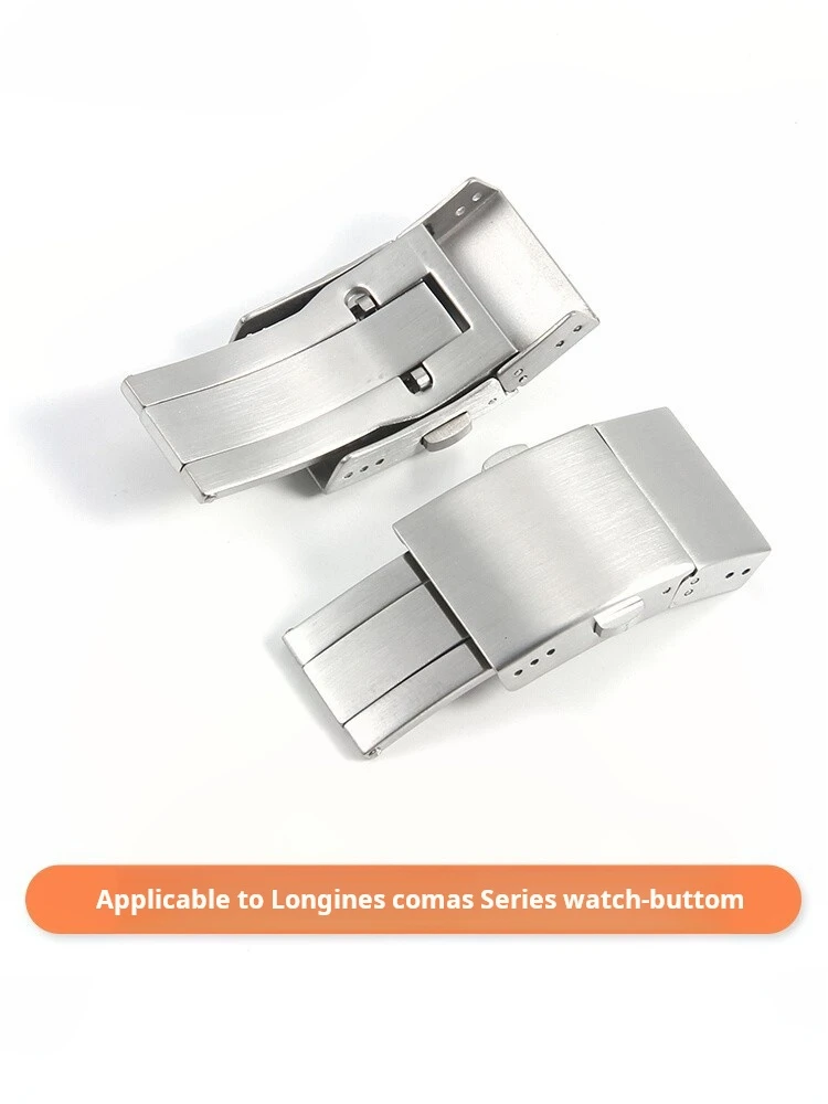 19mm For Longines L3.742/644 642 Comcast clasp Stainless steel folding buckle Conquest Silicone watch strap Replace accessories