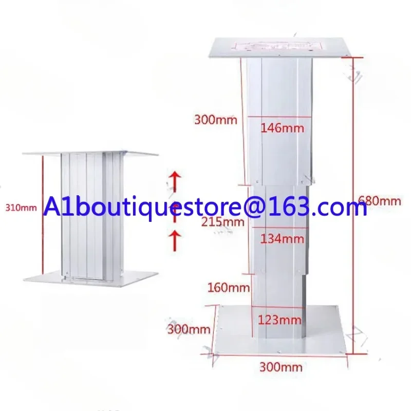 80kg Lift Platform 310-680mm Automatic Adjustment Height 110-220VAC Aluminum For Tatami Electric Lifting Table Max