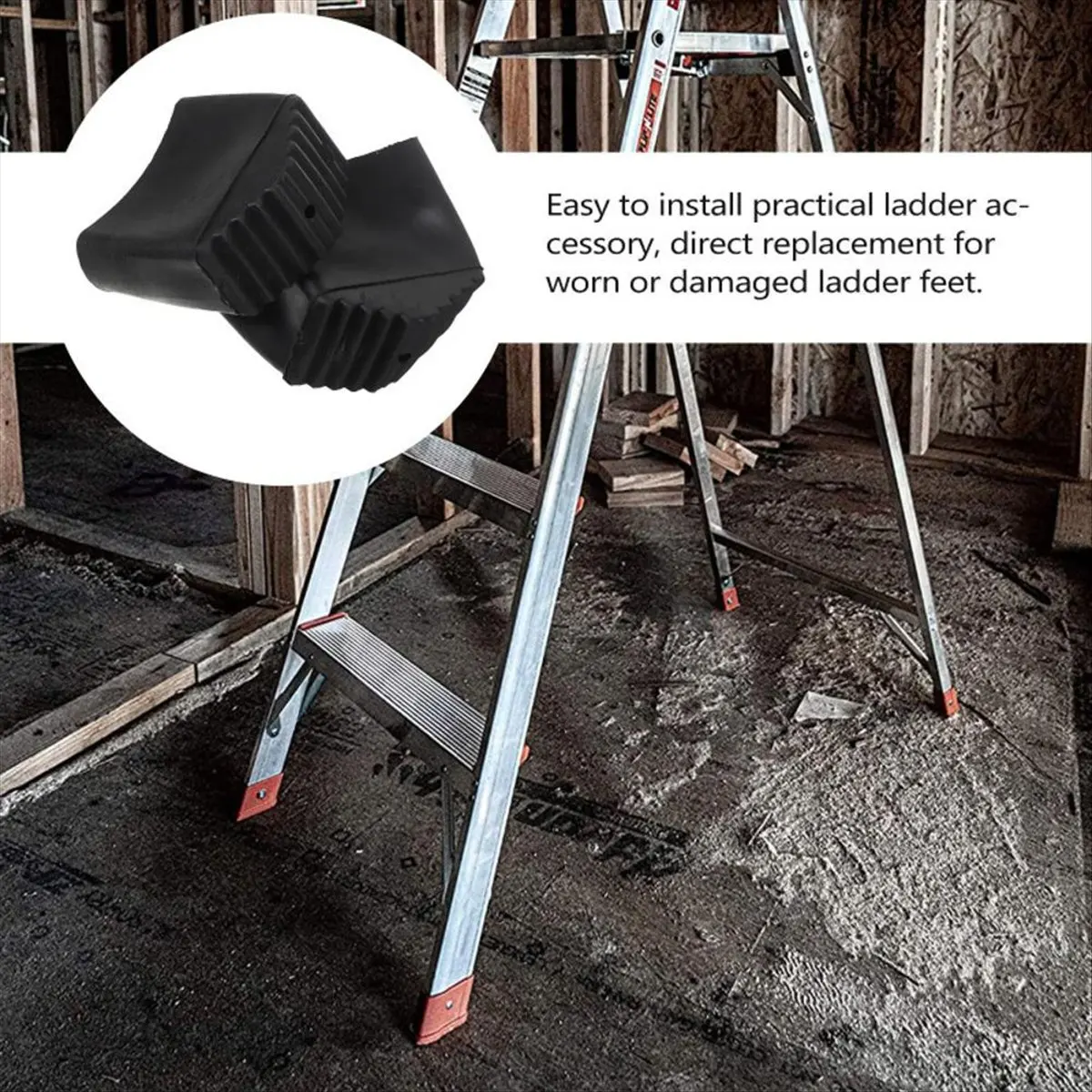 Exquisite- 4pcs Ladder Foot Pad Multi Function Ladder Feet Cushion Household Ladder Covers