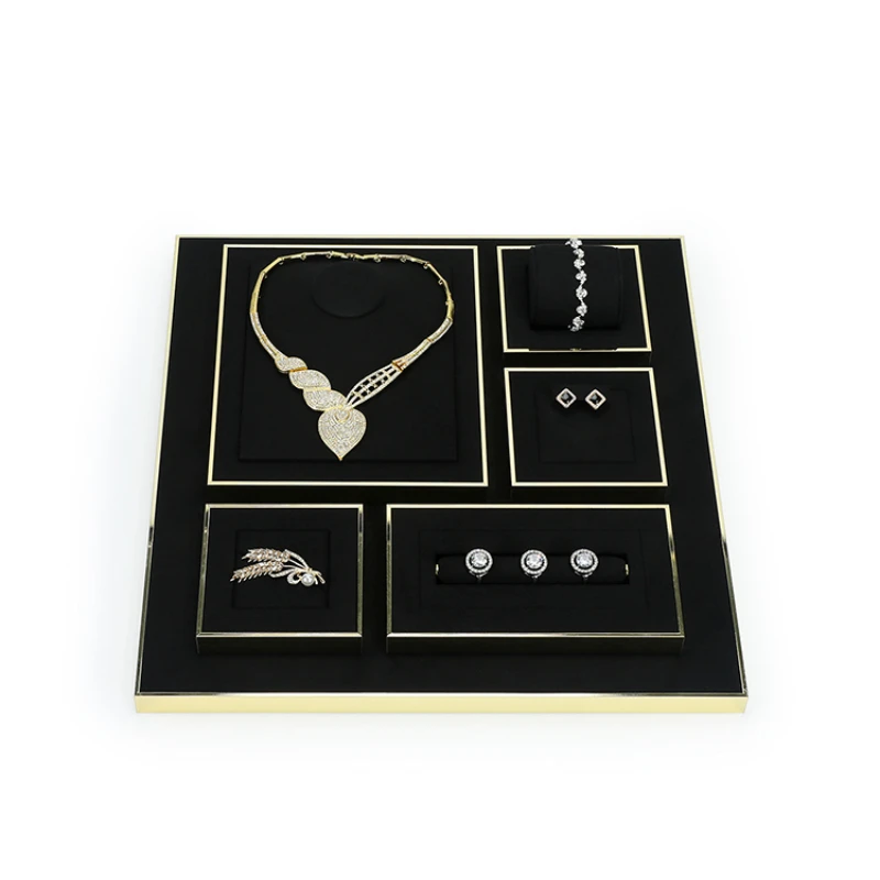 

Jewelry counter display props, new high-end metal jewelry showcase, window display rack, earrings, rings, necklaces display rack