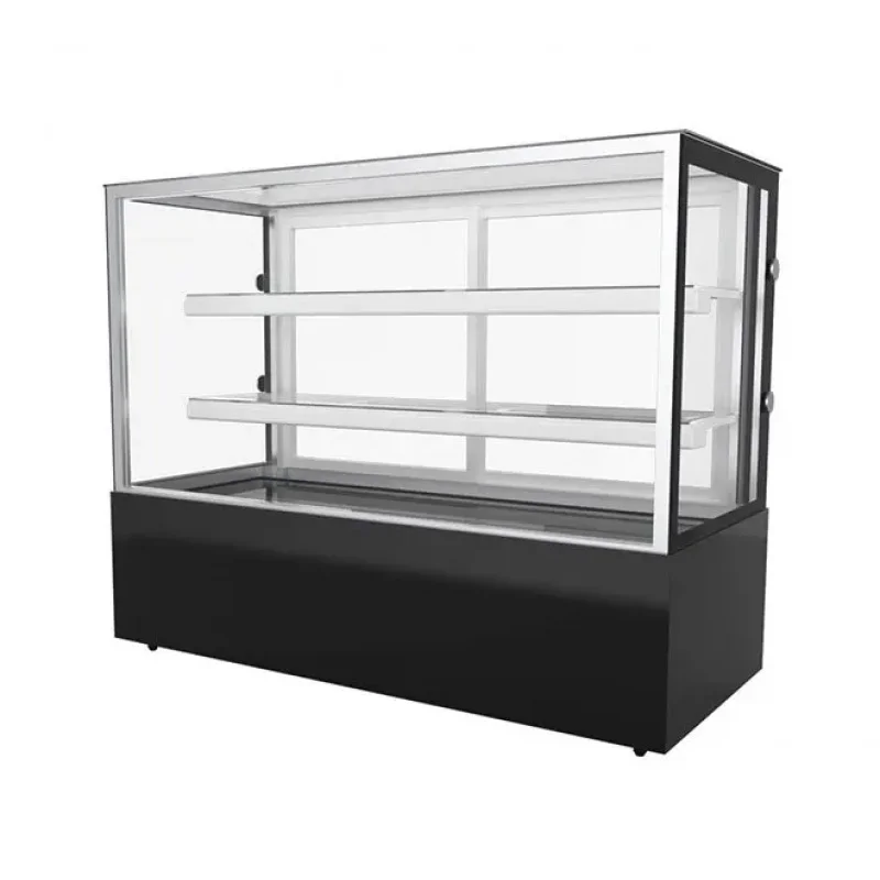 custom.Single-Temperature Showcase Freezer Double Door Countertop Display Bakery Cooling Cakes Glass Showcase
