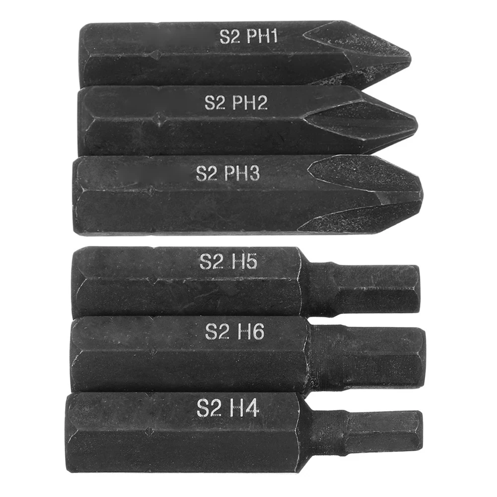 6 шт., магнитные биты для отверток, из легированной стали
