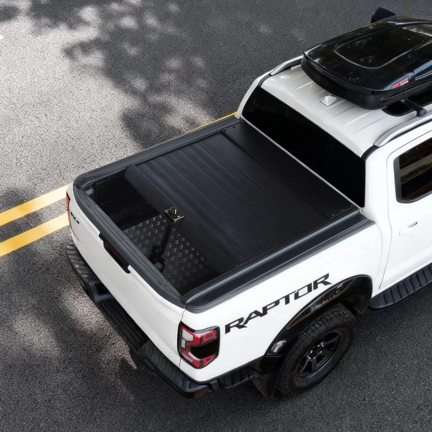 Thickened Retractable Truck Bed Cover Waterproof Password Lock Compatible with Ranger F150 Roller Lid Aluminum Alloy