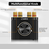 Mini Bluetooth 5.0 TPA3116 Digital Amplifier Hifi Stereo Audio Receiver Power Amp 50W+50W Car Sound Amplifiers AUX