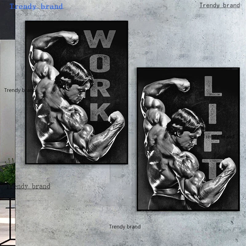 Arnold Schwarzenegger Bodybuilding Canvas Painting Art Nordic Posters and Prints Wall Pictures for Living Room Decor Frameless