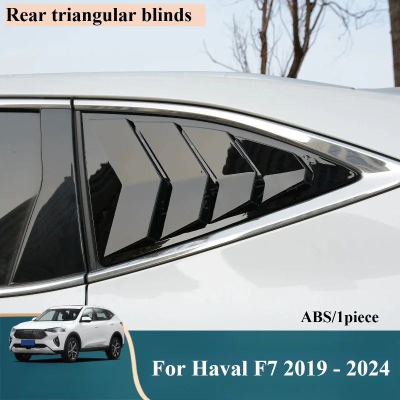 

Fit For Haval F7 2019 - 2024 Rear Window Side Vent Shutter Louver Cover Trim Car Accessories