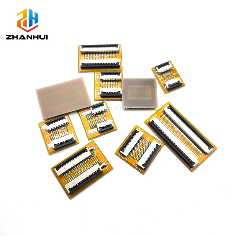 0.5mm 1.0mm FFC/FPC Flexible Flat Cable Extension Board 4P 5P 6P 8P 10P 12P 16P 20P 24P 30P 40P 50P 60P 1Pc