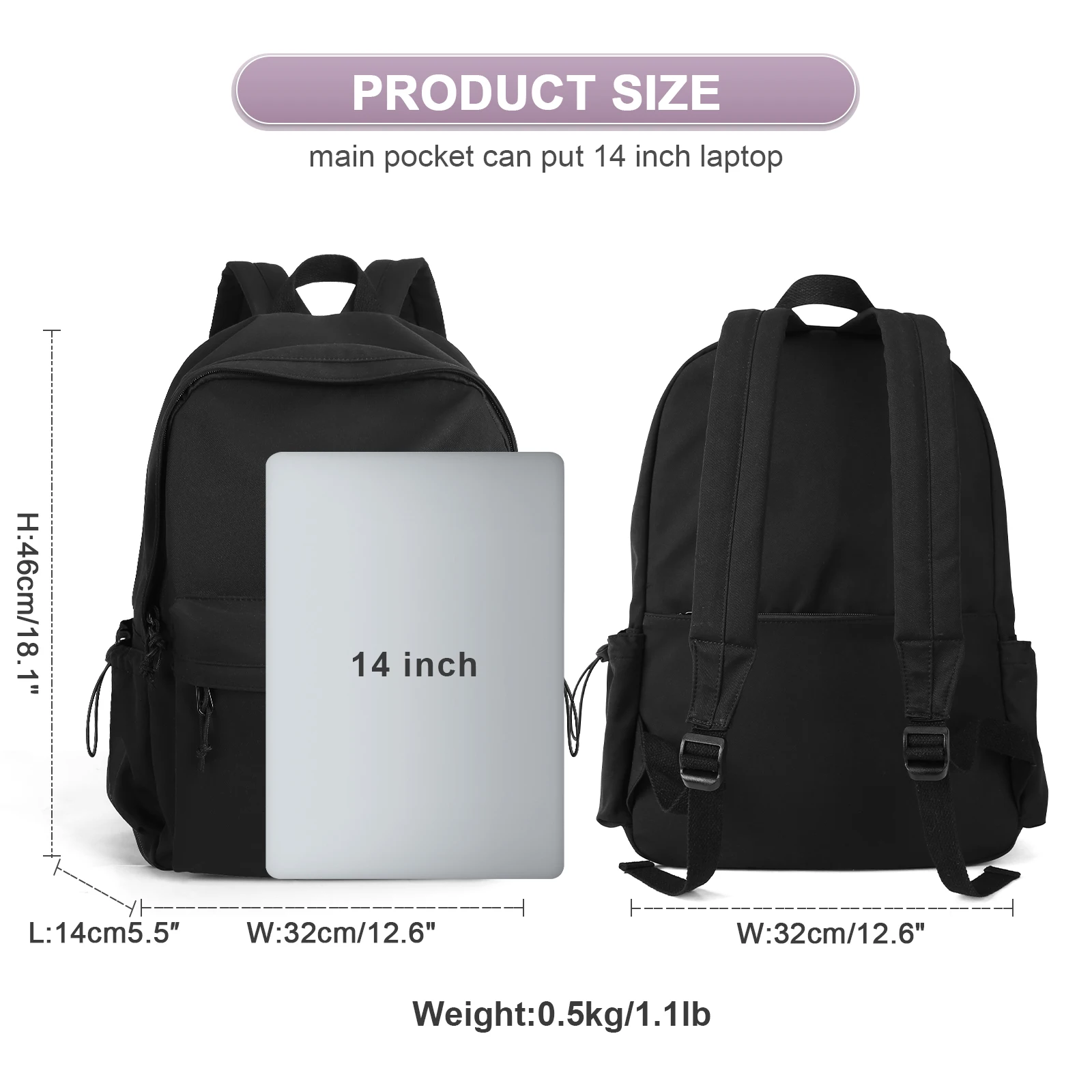 Backpack for School College Laptop Backpack Large Capacity Travel Outdoor Backpack Daypack Bookbag for Women(Excluding Pendant)