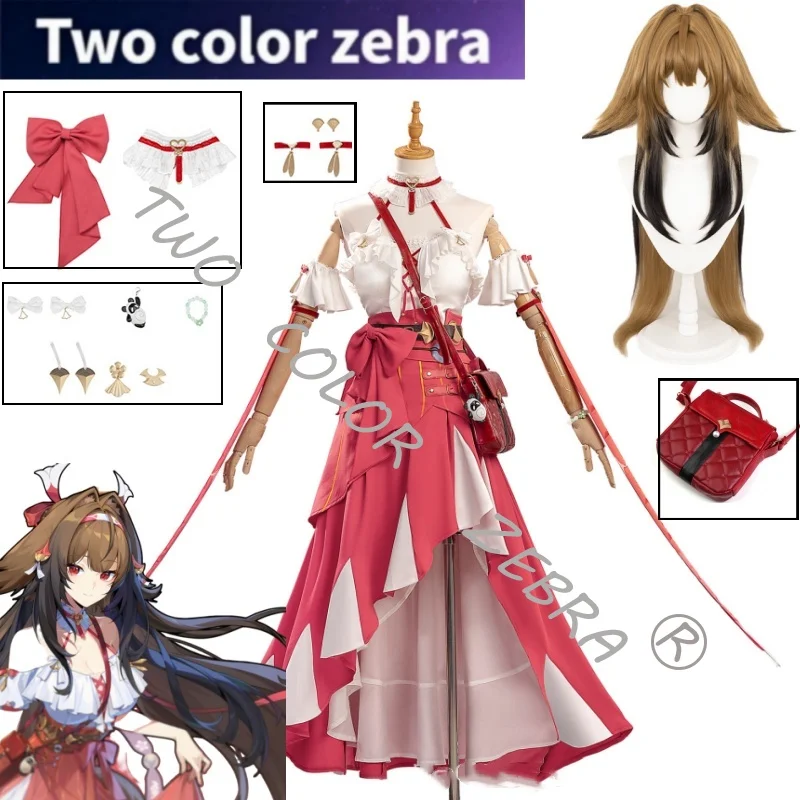 

Ye Shunguang‌ Cosplay Costume Game Zenless Zone Zero Pink Dress Wig Accessories Role Play Suit Halloween Carnival Dress Up