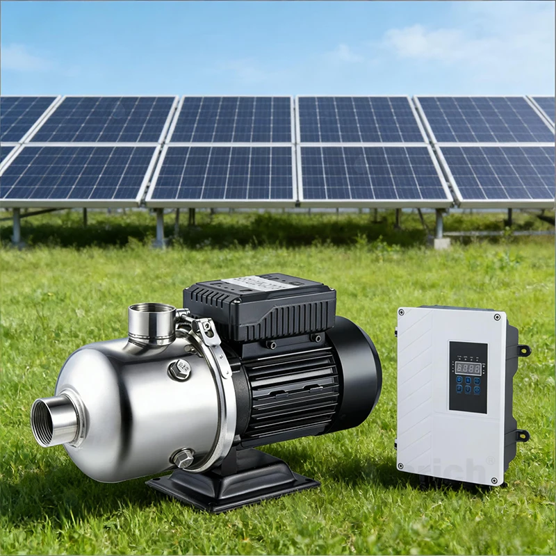 Solar Surface Pump High Flow Rate Stainless Steel 304 Impeller Brushless 192V Motor 3HP Livestock Drinking Agiculture Irrigation