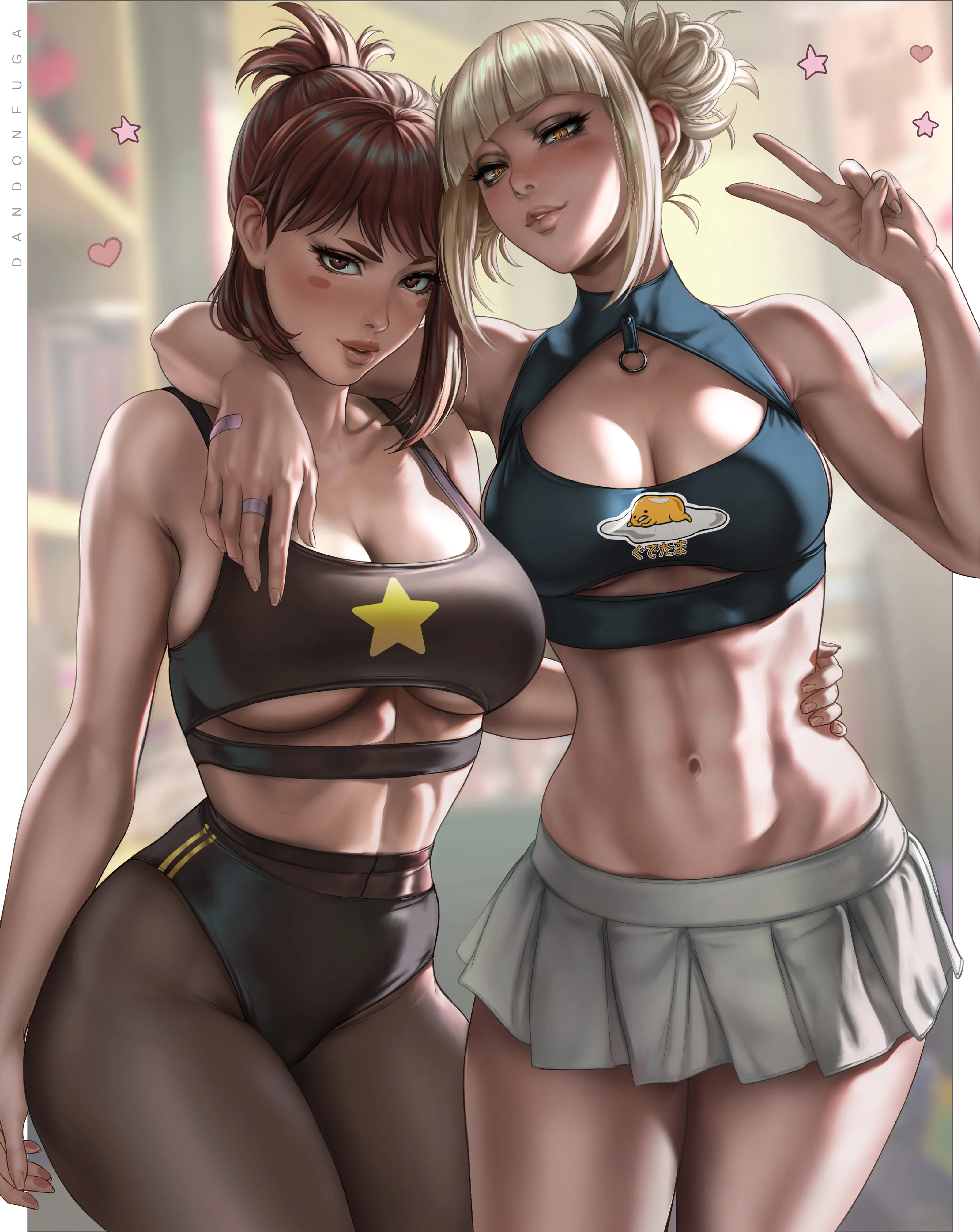 Himiko & Ochako My Hero Academia Hentai Big Boobs Anime Sex Nude Lady HD Poster Print Canvas Living Room Bedroom Handing Picture