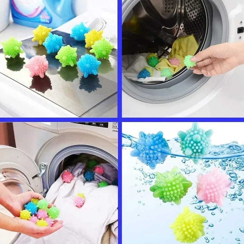 5Pc Anti-Tangle Hair Lint Remover Washing Machine Cleaning Ball Household Supplies Random Color Decontamination Laundry Ball