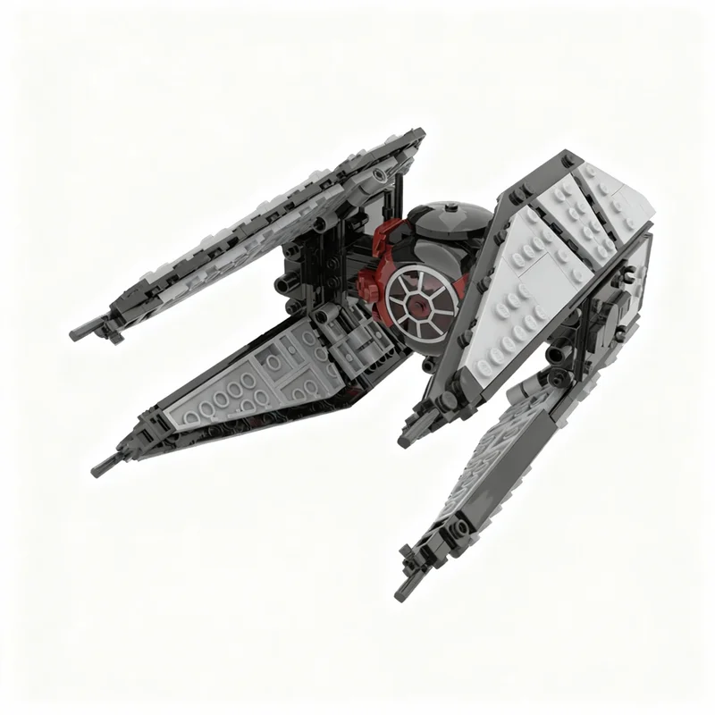 314pcs MOC First Order Whisper Twin Wing Star Battle Model Building Blocks Home Decor Desk Display Shelf Accent Gift For Adults