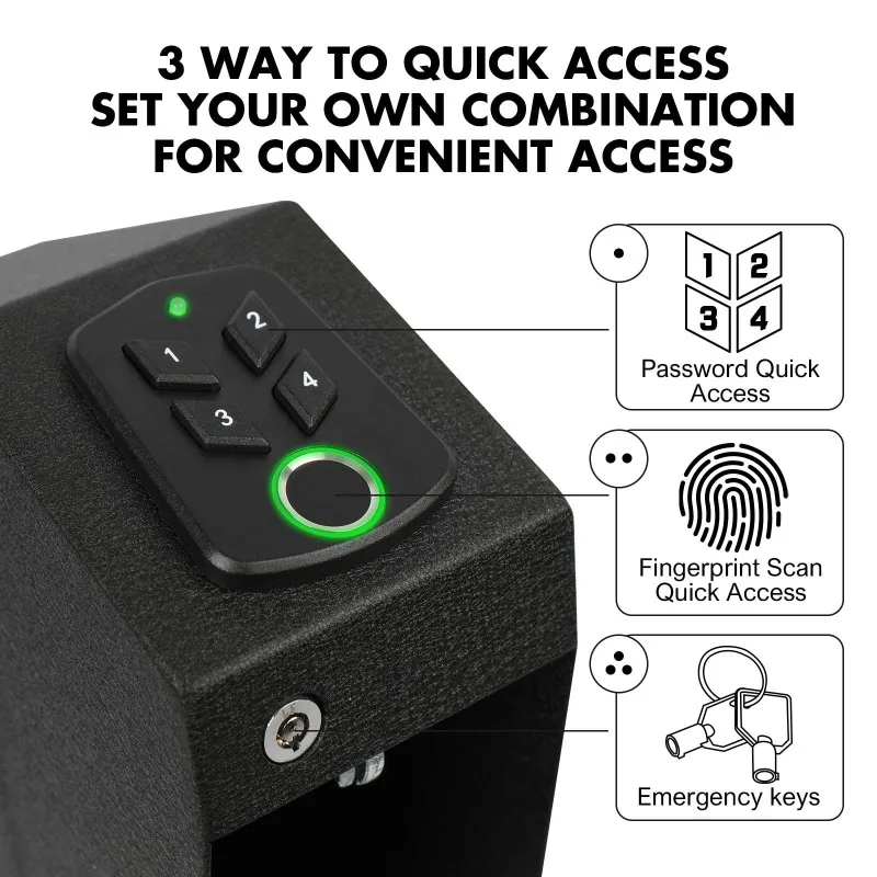2-in-1 fingerprint password pistol safe cross-border delivery of one piece, European