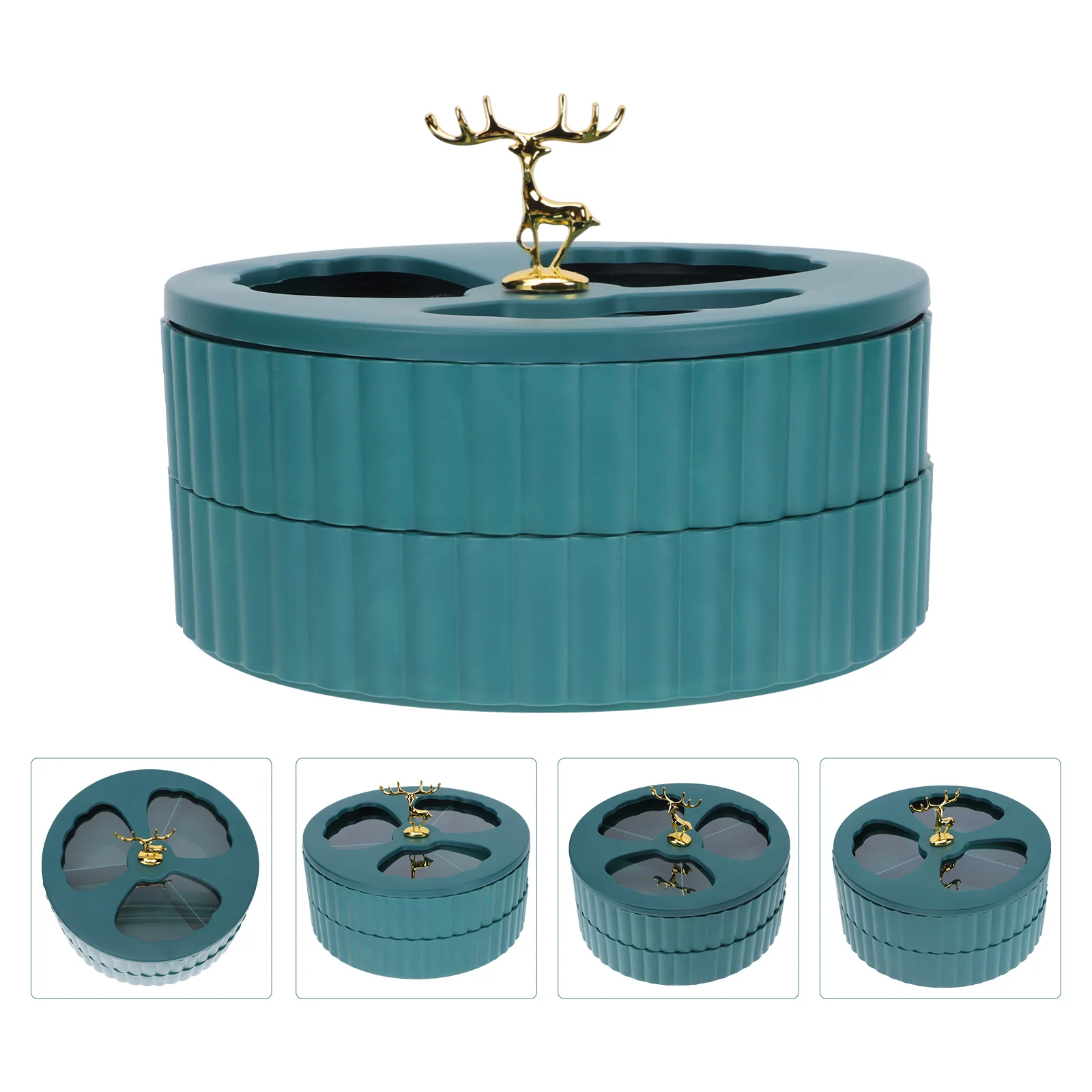 

1pc Nordic Style Food Storage Plate Multi-Grid Snack Tray Dried Fruit Serving Candy Plate Compact Afternoon Tea Tray