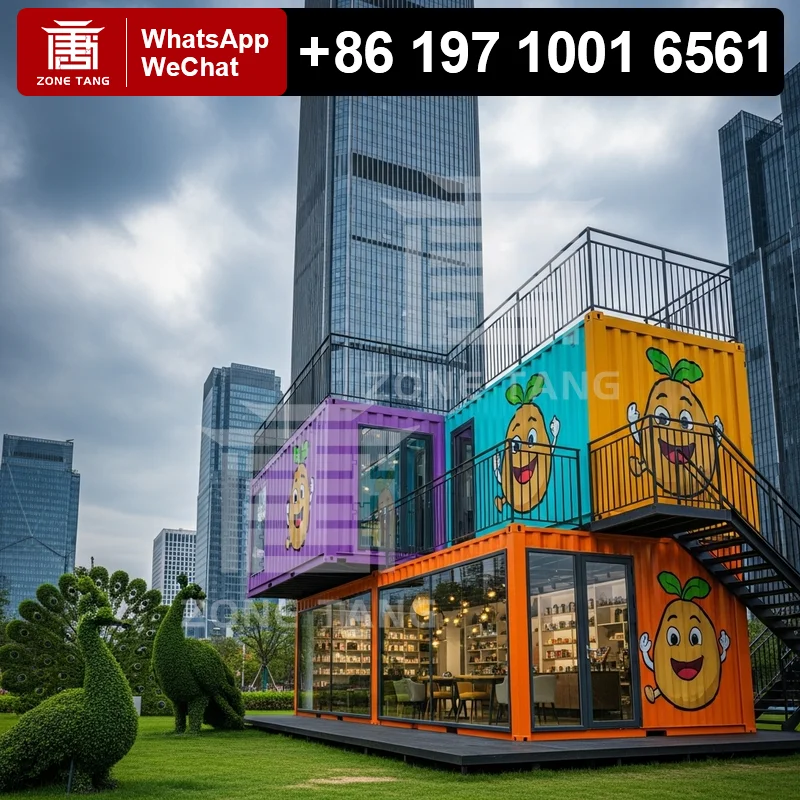 

Контейнерный дом на заказ с индивидуальной окраской, стальная конструкция, разборный, цена, столовая, 3 спальни