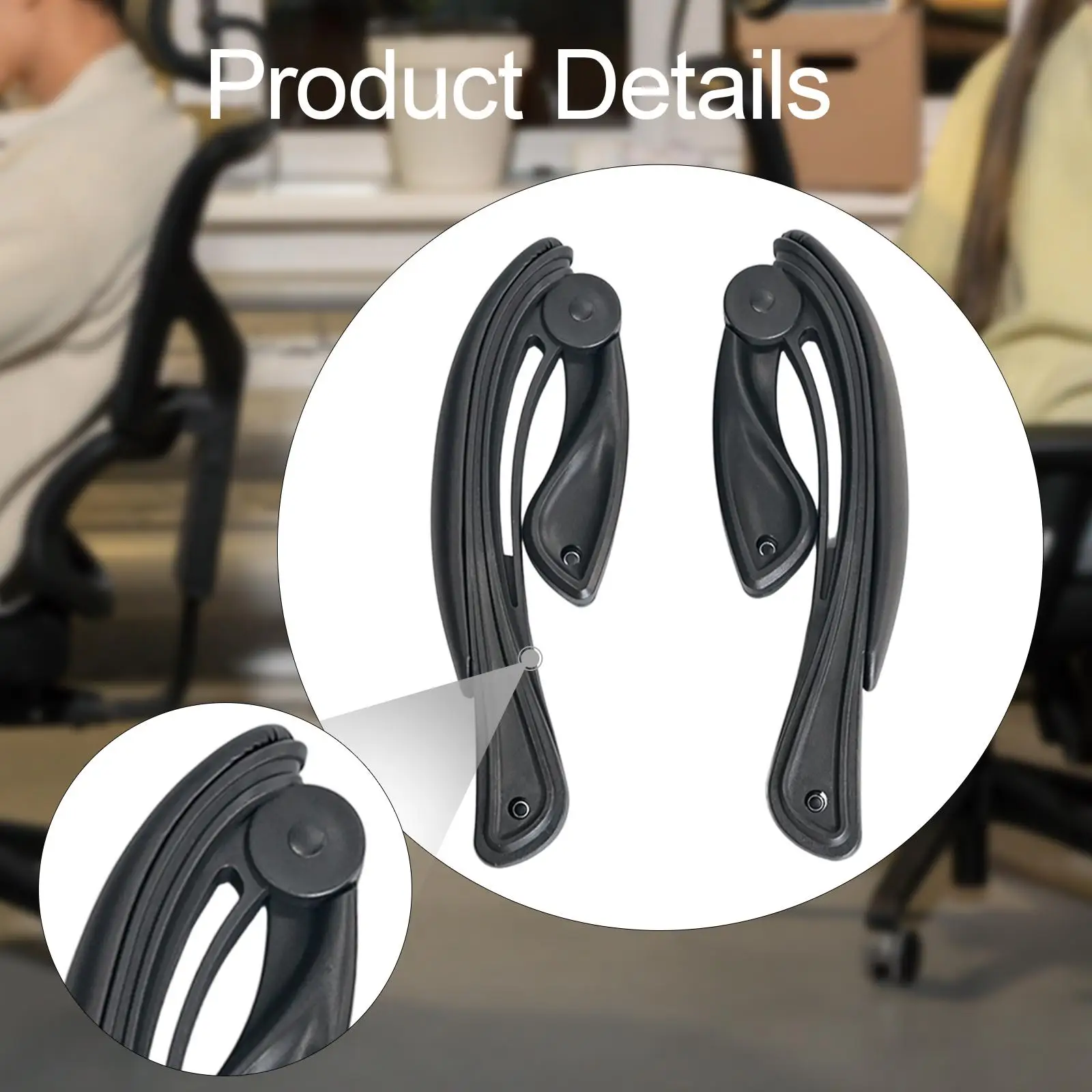 Office Chair Adjustable Arms Computer Chair Armrests Replacement with Pads