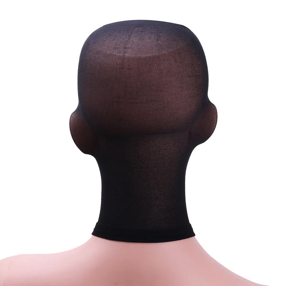 Unisex Sexy Cosplay Full Mask Stockings Sheer Hooded Headgear for Men & Women Role Play Costume Props Unique Design Head Cover view 3