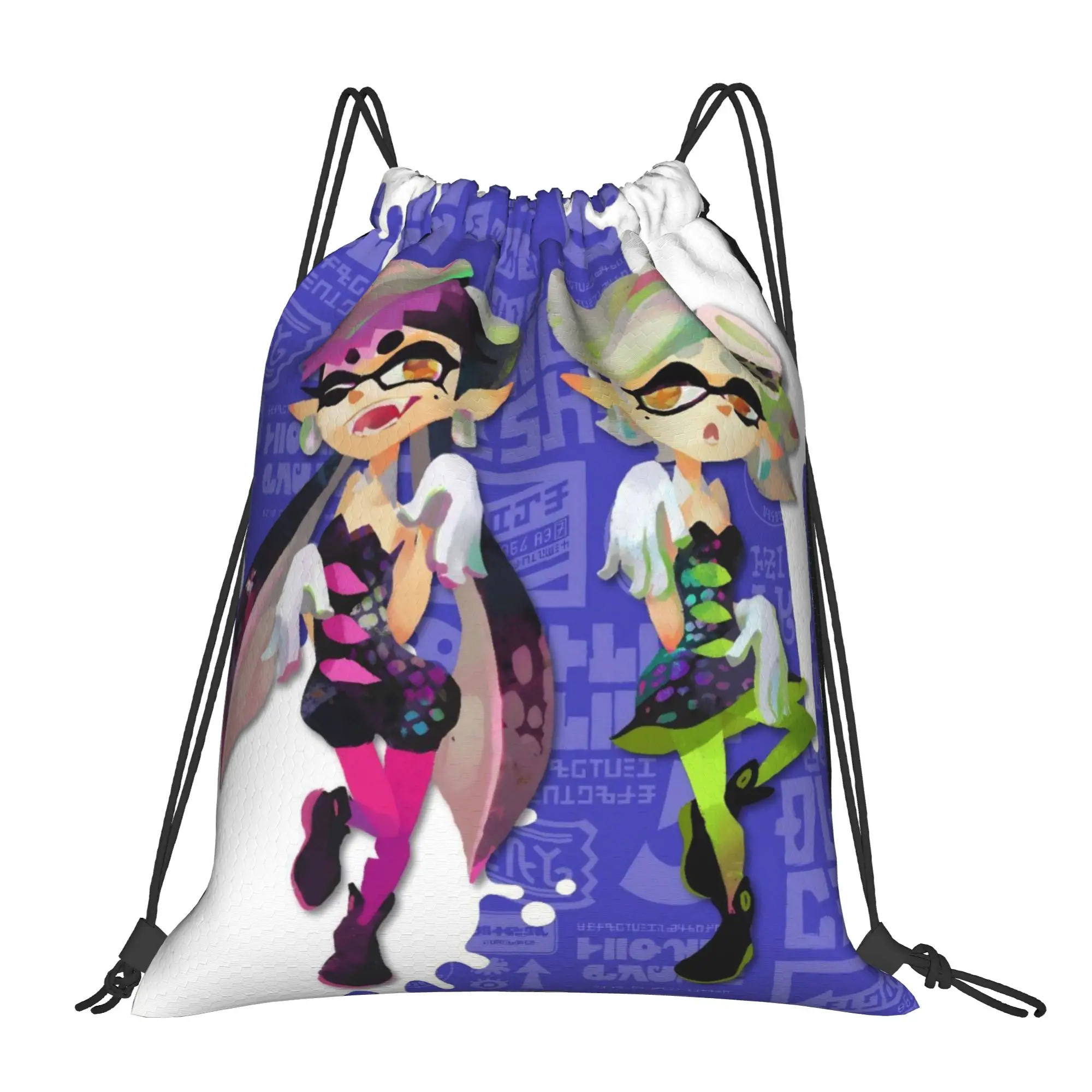 

Game Cool S-Splatoon Drawstring Backpack Sports Gym Bag Water Resistant String Sackpack for Exercise