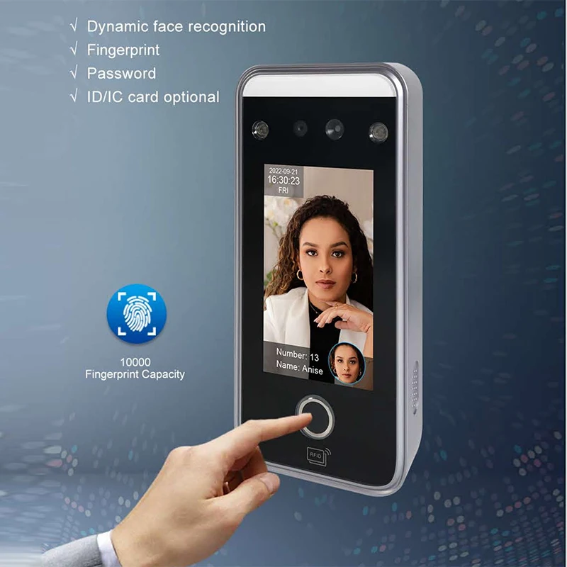 TM-Ai26F Dynamic Face+Fingerprint Recognition Access Control Attendance Terminal