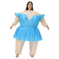 New Adult Inflatable Ballet Costume Fat Purple Inflatable Costume for Carnival Purim Halloween Fancy Mascot Cosplay Clothing