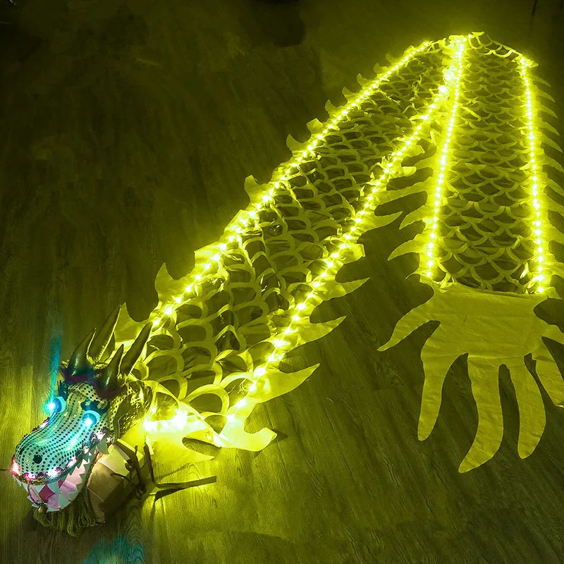 Dragon Dance เชือกเวทีแสดงใหม่ปี Gifs ตลกของเล่นกีฬา Led Light Dragon Dance ริบบิ้น