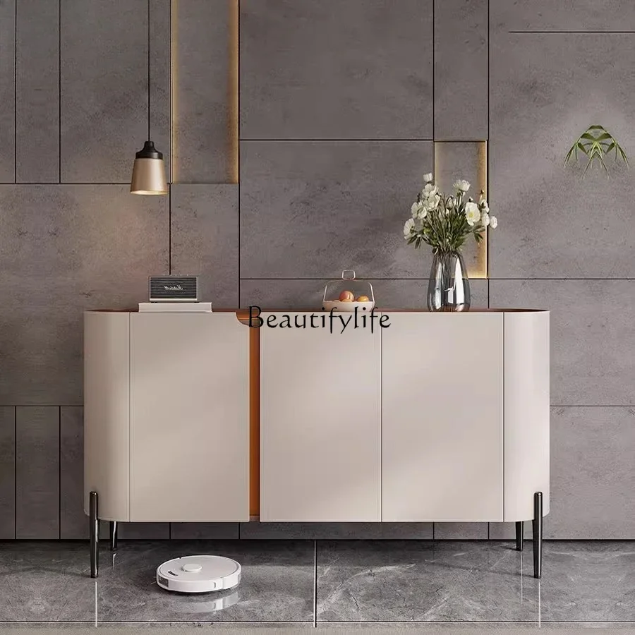 

04ld14Italian light luxury entrance cabinet dining side cabinet modern simple wall storage cabinet