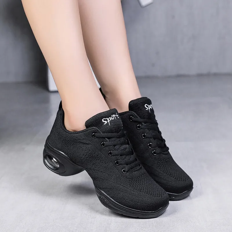 Women's Knit Dance Sneakers Air Cushion - close-up view