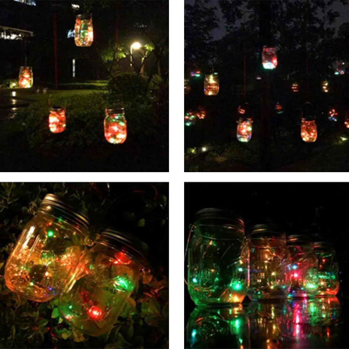 

3pcs Light Strip Solar Power LED Garden Light String Decoration Use Lights (Colorful, 10 LED/Cover)