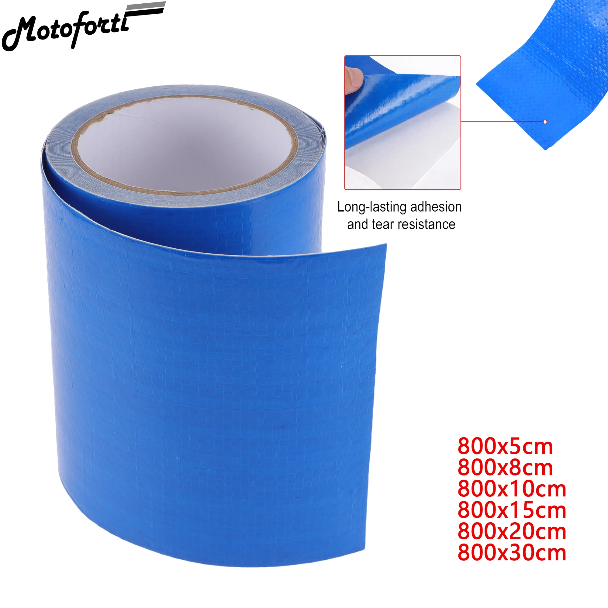 

Motoforti 800x5cm 800x8cm 800x10cm 800x15cm 800x20cm Weatherstrip Tarpaulin Repair Tape Outer Leak-Proof Tent Awning Tape