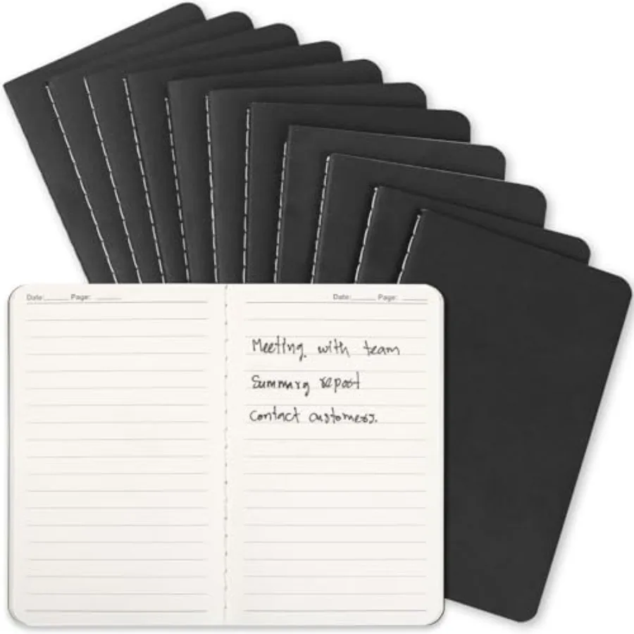 

Mini Pocket Notebooks Bulk 3.5 x 5.5 Inch 12 Pack Small Note Pads Lined Little Journals for Men Women Writing Note Taking, 30 S
