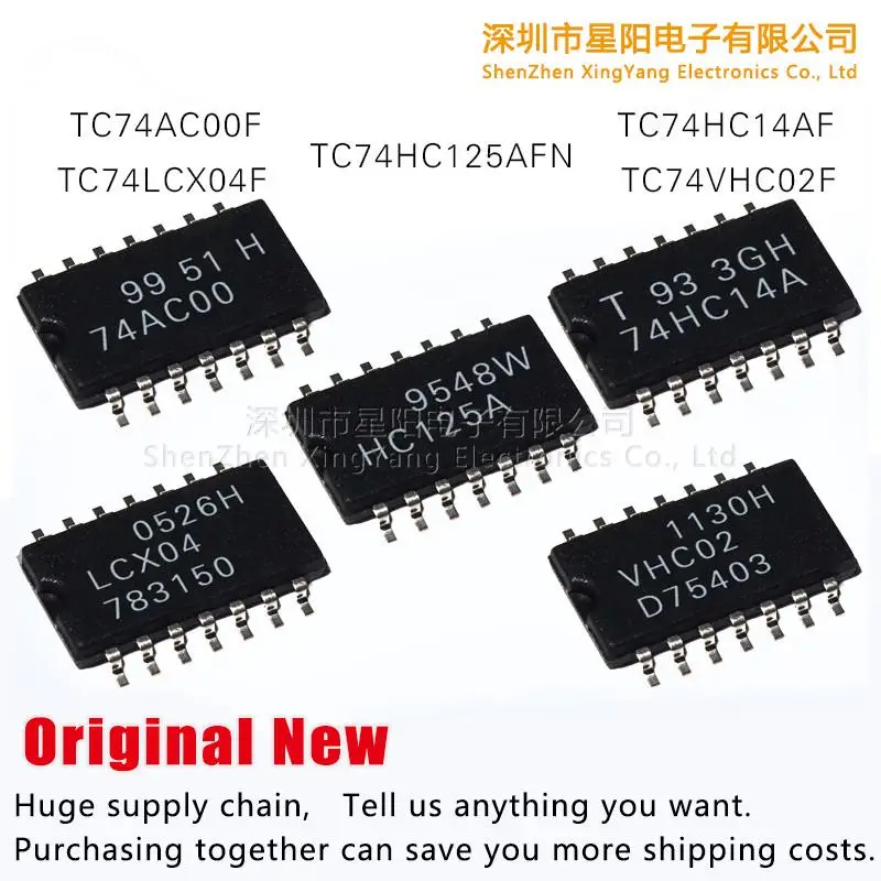 TC74HC14AF TC74AC00F TC74VHC02F TC74LCX04F TC74HC125AFN novo