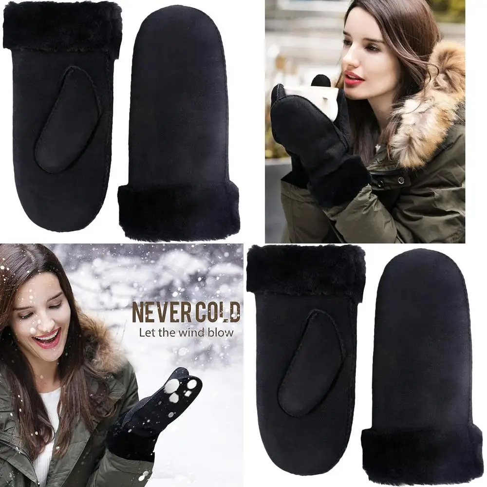 قفازات ميرينو من جلد الغنم للنساء - قفازات شتوية دافئة #1