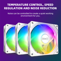 120mm PC ARGB Cooling Fan AURA SYNC RGB Computer Fans Ultra Silent Heatsink Ventilador with 4PIN PWM and 5V 3PIN ARGB Port