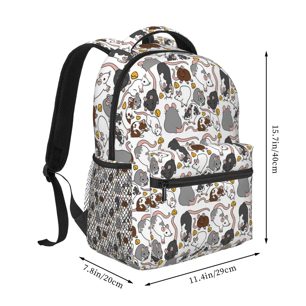 Rat Pack Student Backpack School Bag Hiking Travel Daypack for Boys Girls Fashion Bookbag Shoulder Bags