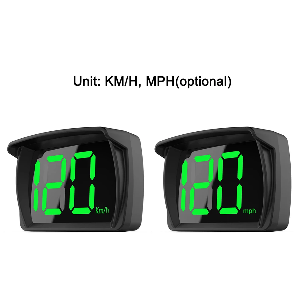 Car Headup Display KM/H MPH GPS Digital Speedometer with LED Large Font Display for Car Truck SUV Motorcycle