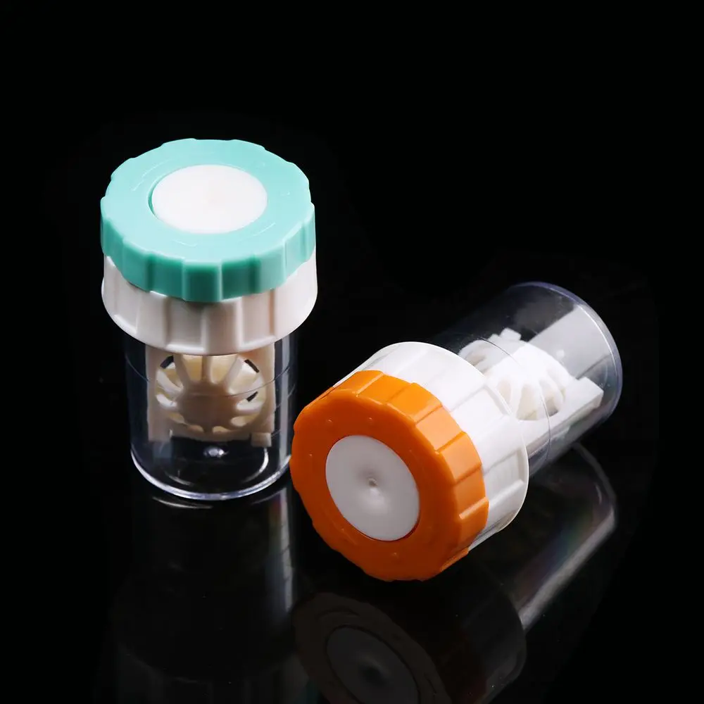 New Plastic Portable Travel Glasses Holder Soaking Box Candy Color Contact Lens Case
