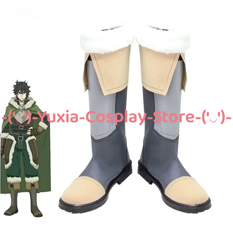 Yuxiacosplay! Rising of Shield Hero Naofumi Iwatani Cosplay Shoes Anime Prop PU Leather Boots Halloween Carnival Party Costume