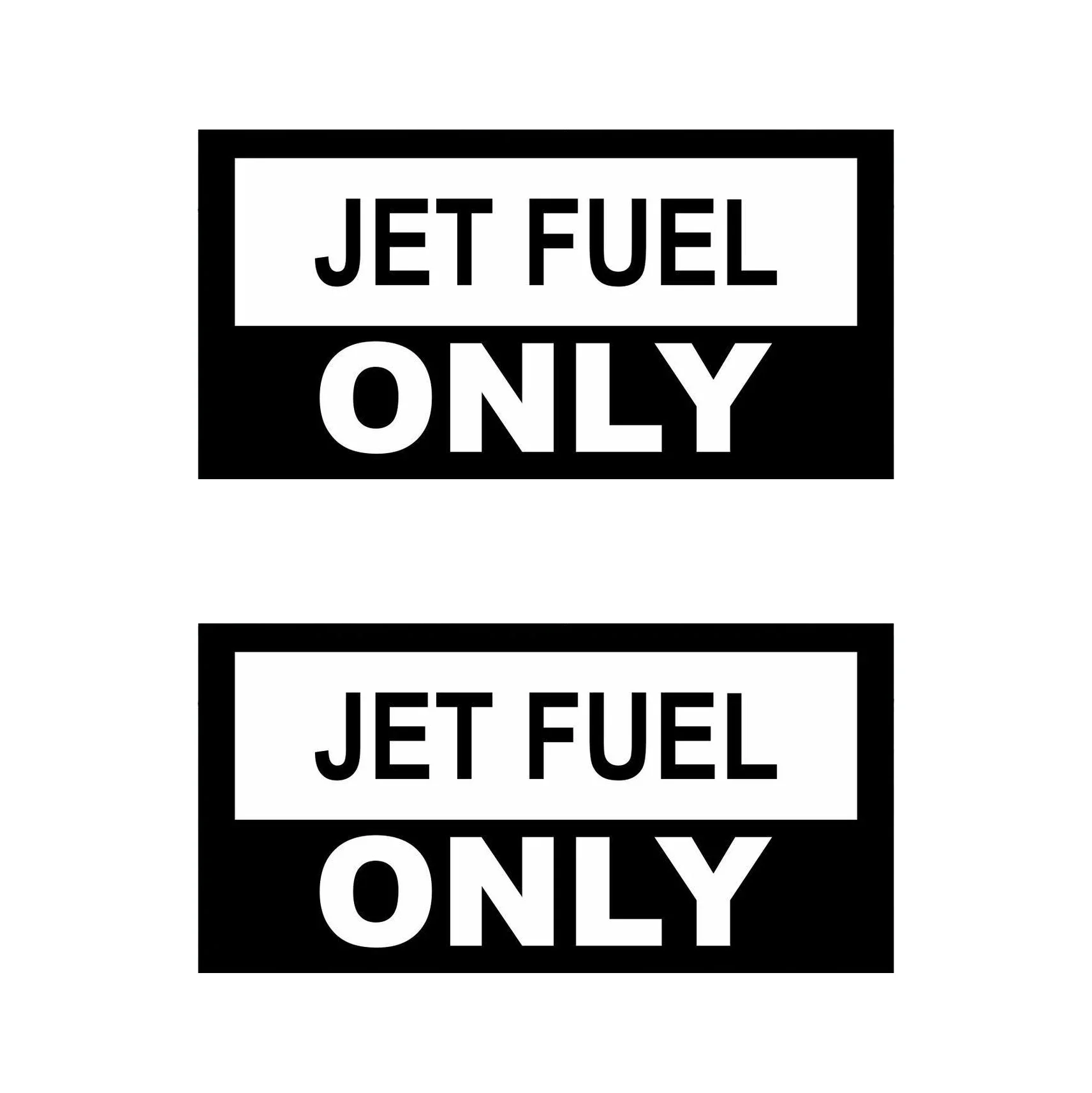 

2 упаковки наклеек-стикеров 100x50 мм с надписью «Только реактивное топливо», забавные, для автомобильного топливного бака