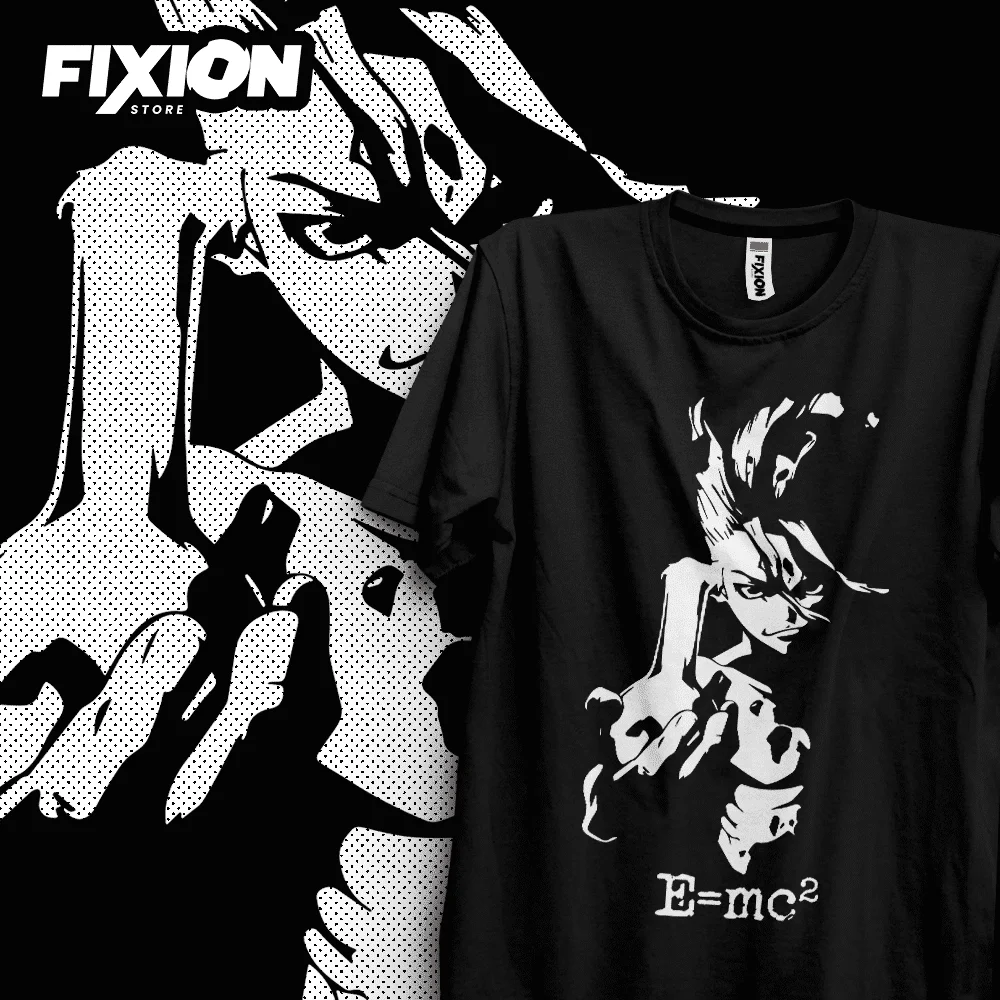 T-shirt For Anime Dr . Stone (negra) – Nuevos Enero 2023 Mange Tee