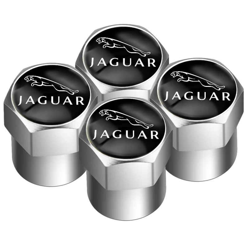 Accesorios para coche: 4 tapas metálicas para válvulas de neumáticos para Jaguar XF 250 X-Type F-Pace X351 Xe S-Type XFR XEL