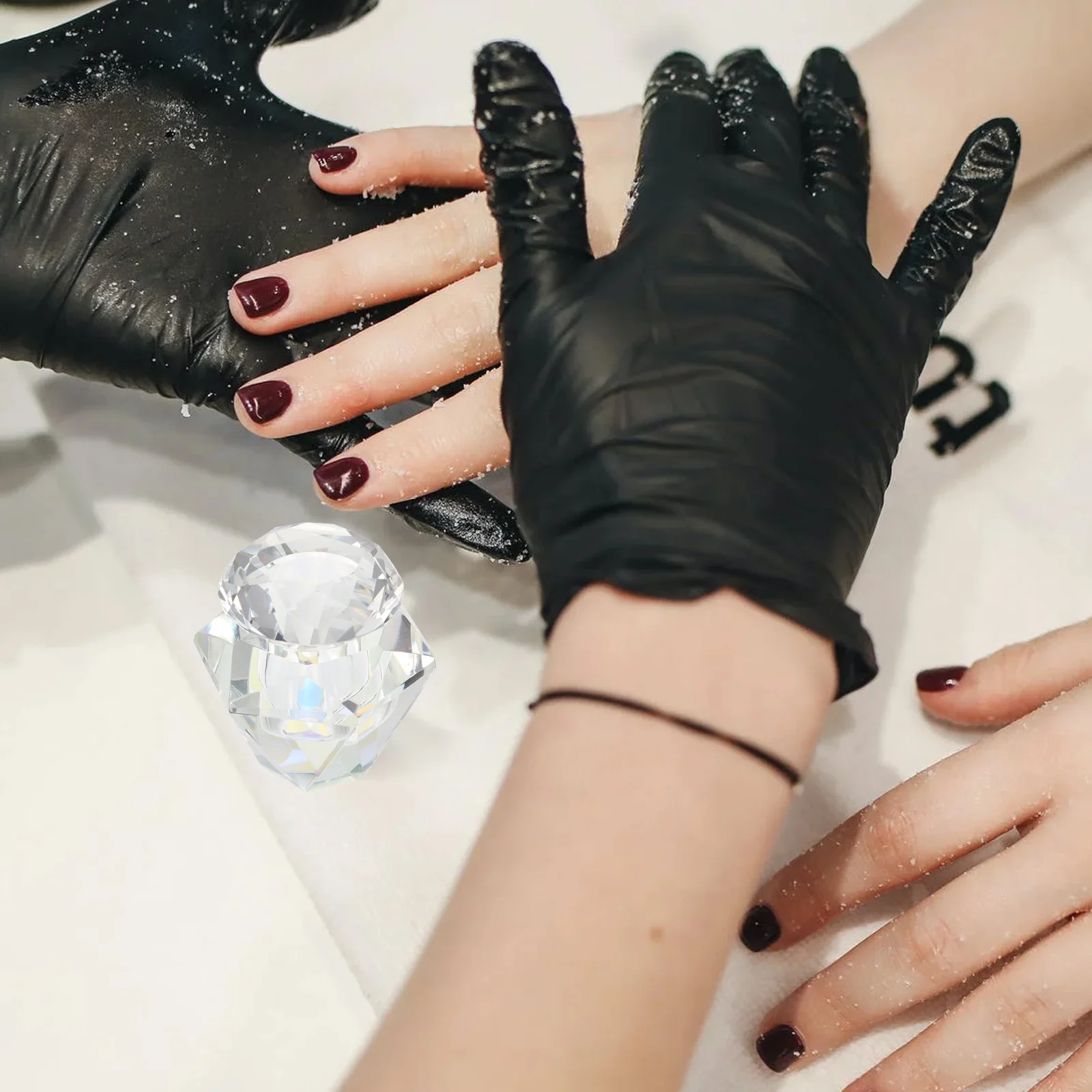 1Pcs Nail art Kristall Unregelmäßige Tasse Acryl Pulver Flüssigkeit Mischen Behälter Langlebig Robust Maniküre Nail art Salon Liefert