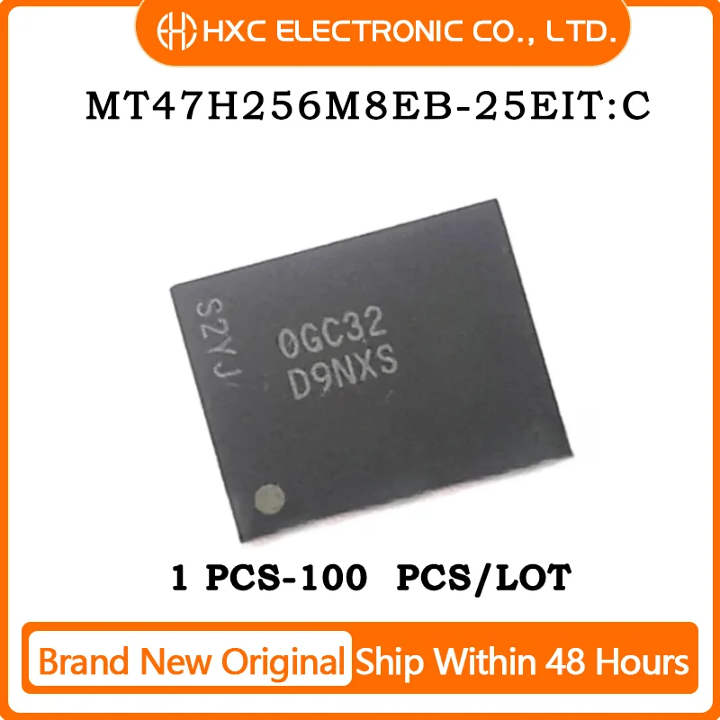 Free Shipping 1PCS/10PCS/50PCS/100PCS MT47H256M8EB-25EIT:C BGA-60 MT47H256M8EB Brand New Original IC CHIP